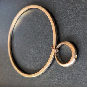 Vintage Juicy Couture (?) gold tone bangle bracelet and ring